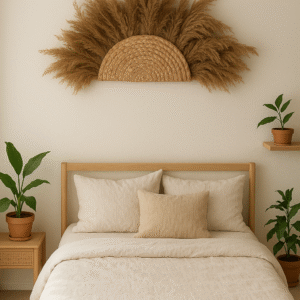 Décoration murale - Pampas et Rotin