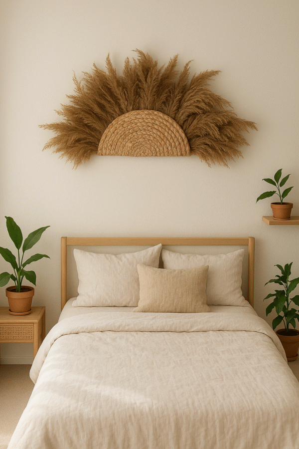 Décoration murale - Pampas et Rotin