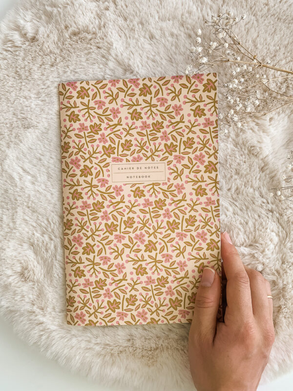 cahier fleurs de papier