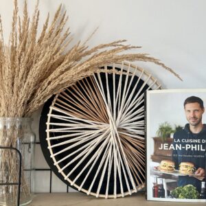 roue tissée décorative beige et blanc