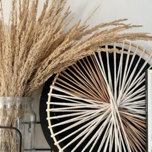 roue tissée décorative beige et blanc