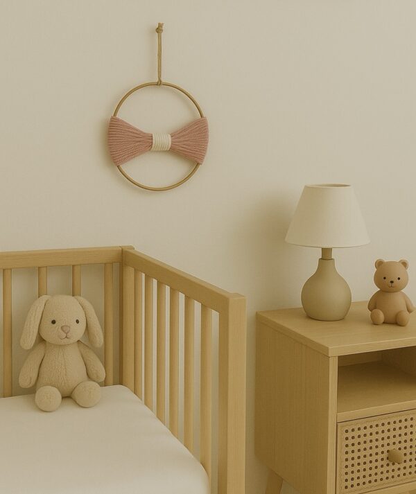 Boucle murale rose