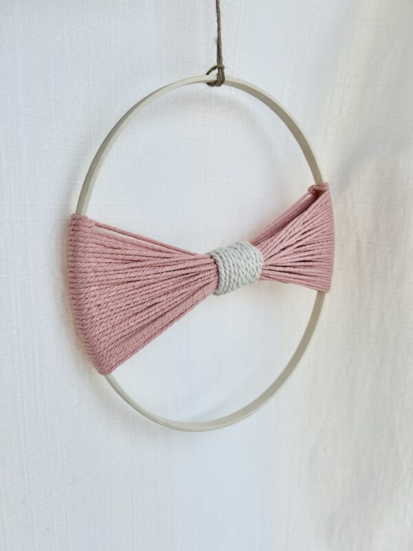 boucle macrame rose