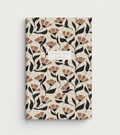 cahier de notes fleuri