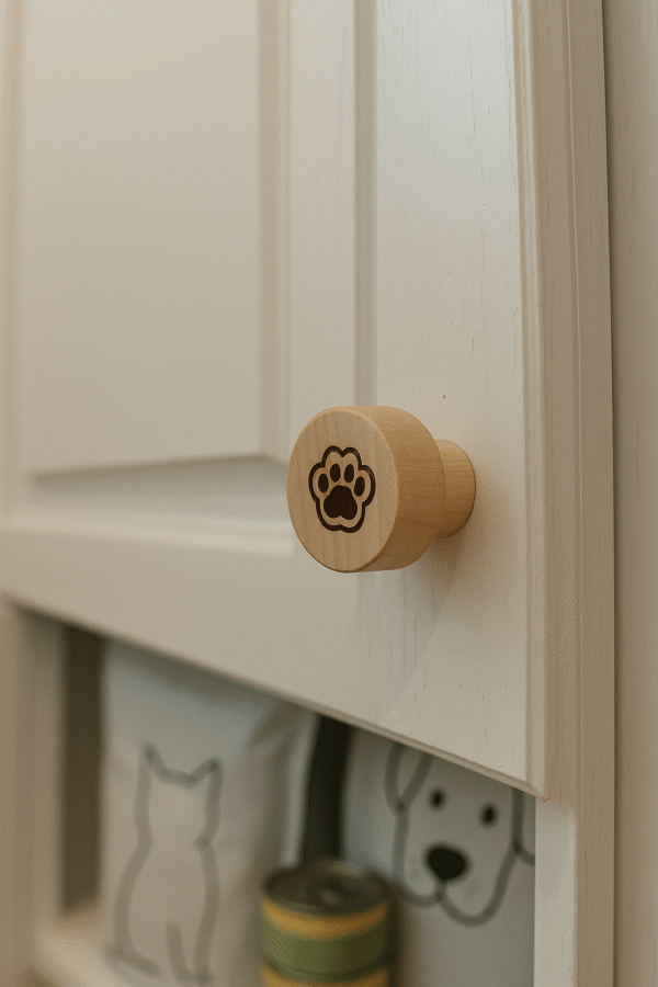 Poignée d’armoire en bois avec patte d'animal – Image 2