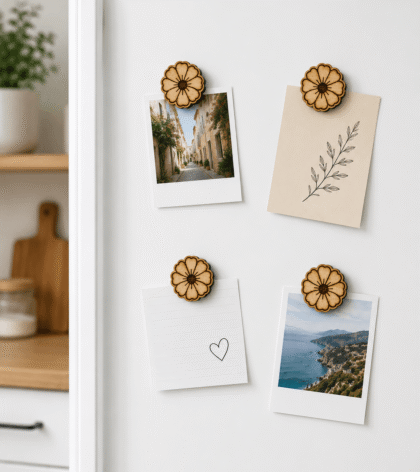 aimant pour frigo en forme de fleur