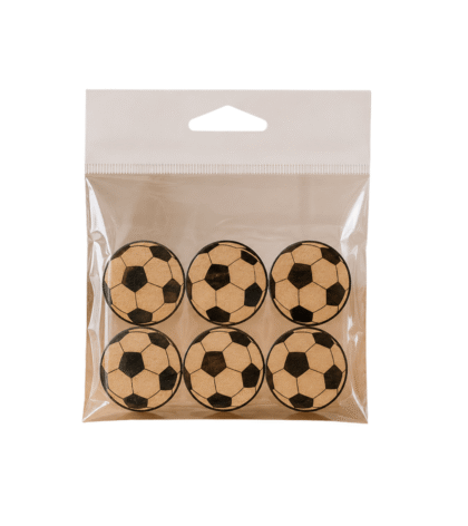 aimants en bois en forme de ballon de soccer